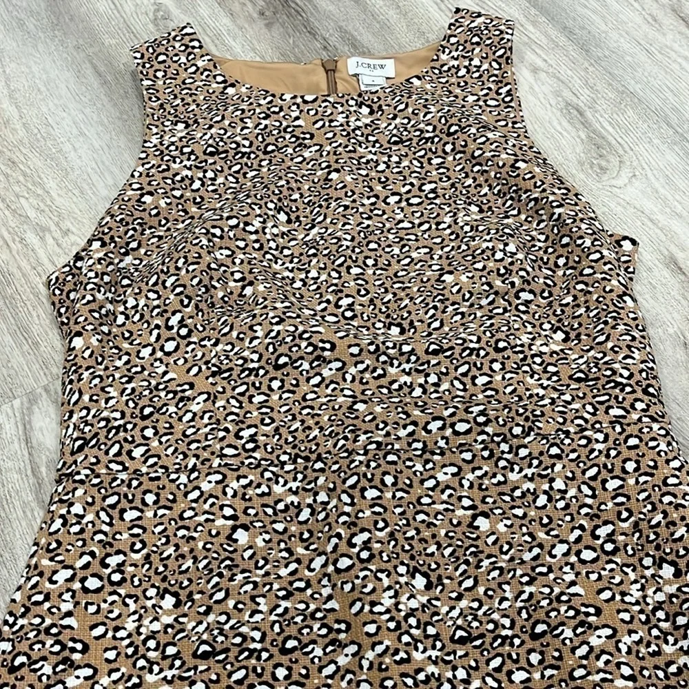 Like-New J. Crew classy cotton animal print dress woman’s 4